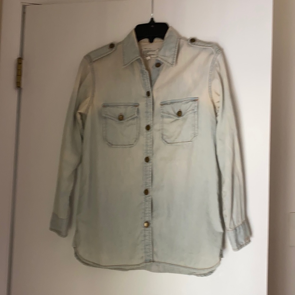 Current Elliott Button Down Denim Top - image 1